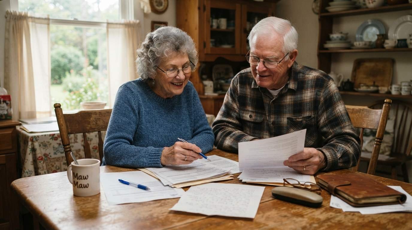 Alabama couple reviewing trust documents